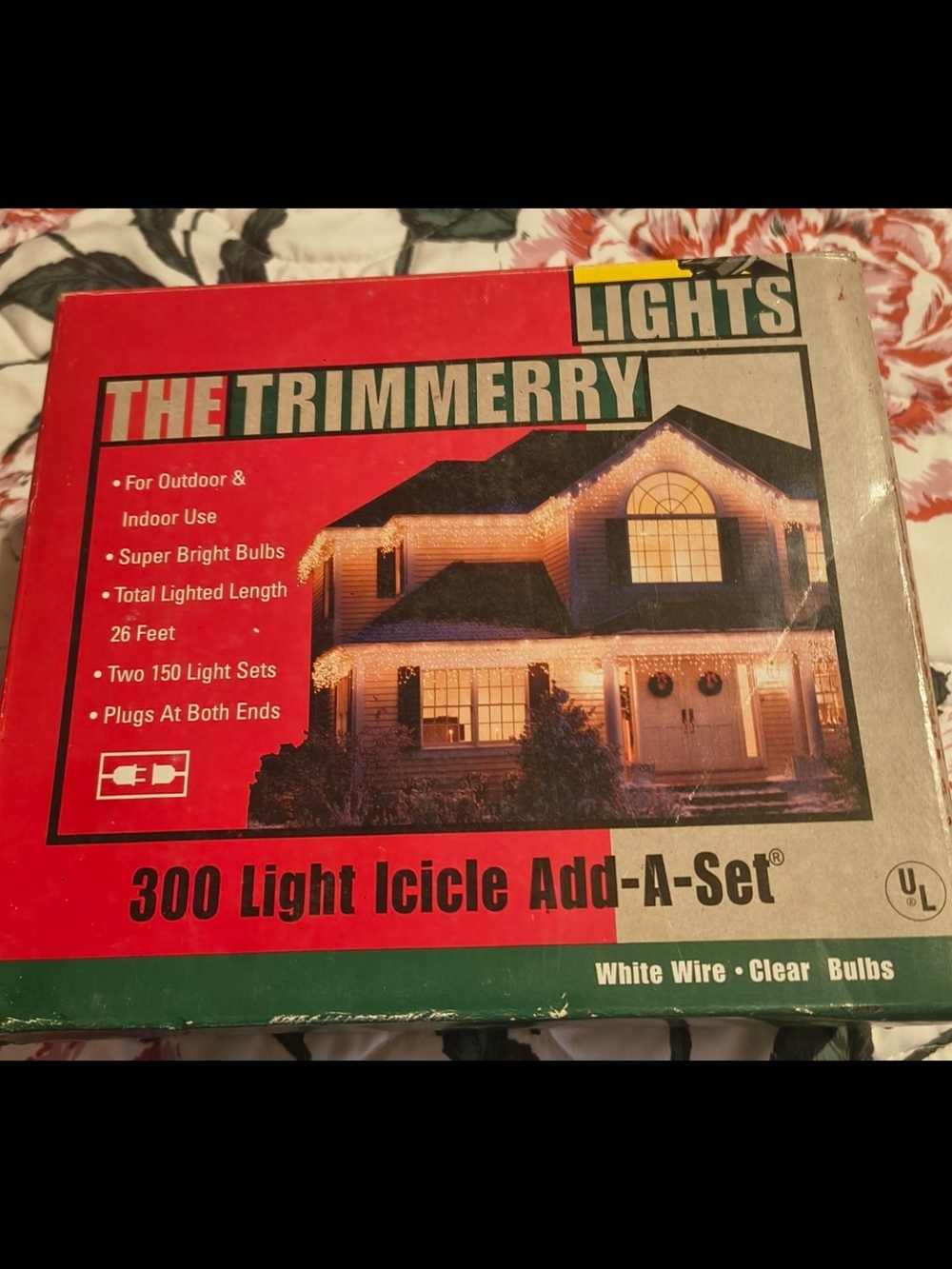 TheTrimMerry 300-Light Icicle String Lights - White